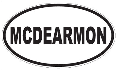 MCDEARMON - Oval Magnet