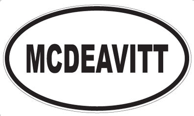 MCDEAVITT - Oval Sticker