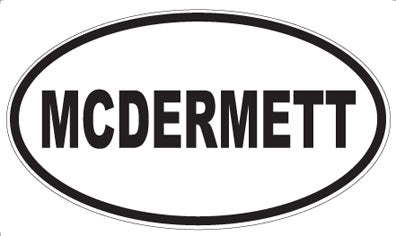 MCDERMETT - Oval Sticker