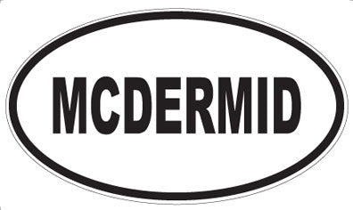 MCDERMID - Oval Sticker