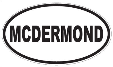 MCDERMOND - Oval Sticker