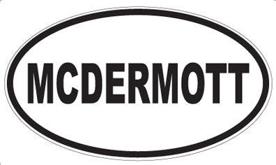 MCDERMOTT - Oval Sticker