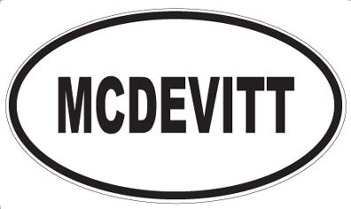 MCDEVITT - Oval Magnet