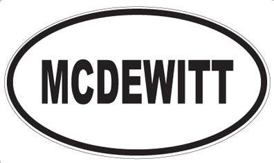 MCDEWITT - Oval Sticker