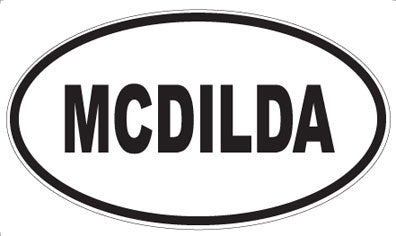 MCDILDA - Oval Sticker