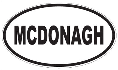 MCDONAGH - Oval Sticker