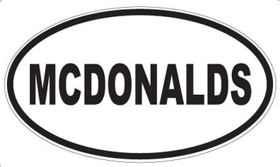 MCDONALDS - Oval Magnet