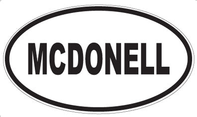 MCDONELL - Oval Sticker