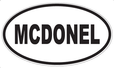 MCDONEL - Oval Magnet