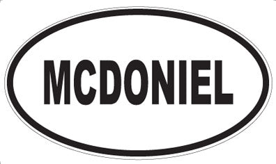 MCDONIEL - Oval Sticker