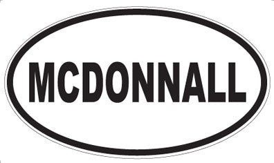 MCDONNALL - Oval Sticker