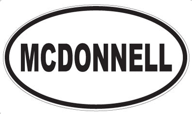 MCDONNELL - Oval Sticker