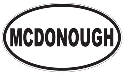 MCDONOUGH - Oval Sticker