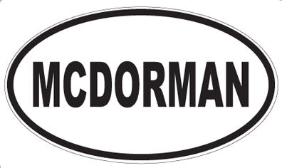 MCDORMAN - Oval Magnet