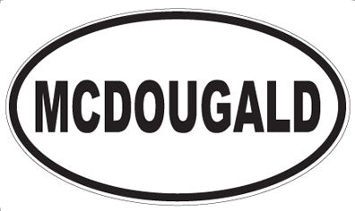 MCDOUGALD - Oval Sticker