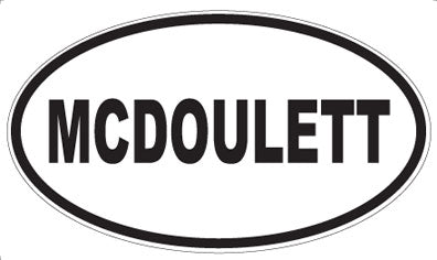 MCDOULETT - Oval Sticker
