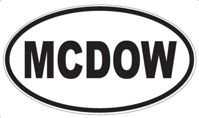 MCDOW - Oval Sticker