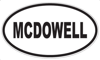 MCDOWELL - Oval Sticker