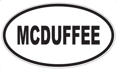 MCDUFFEE - Oval Magnet