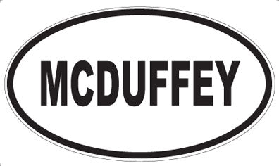 MCDUFFEY - Oval Sticker