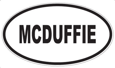 MCDUFFIE - Oval Magnet