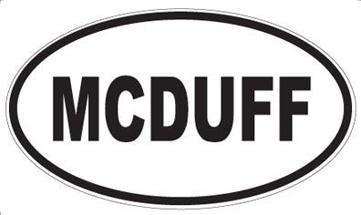 MCDUFF - Oval Magnet
