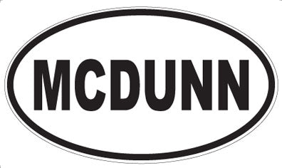 MCDUNN - Oval Magnet