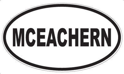 MCEACHERN - Oval Magnet