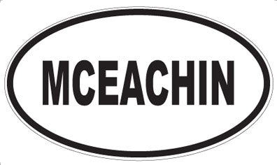 MCEACHIN - Oval Magnet
