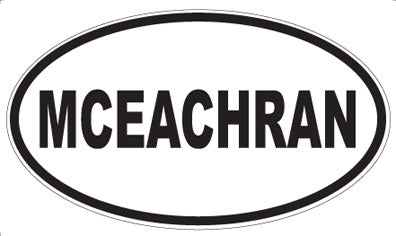 MCEACHRAN - Oval Magnet