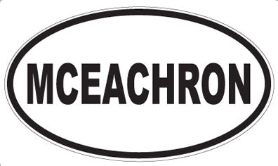 MCEACHRON - Oval Sticker