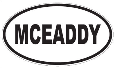 MCEADDY - Oval Sticker