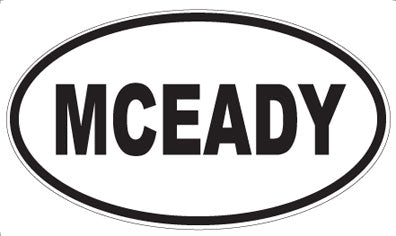 MCEADY - Oval Sticker