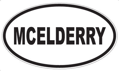 MCELDERRY - Oval Sticker