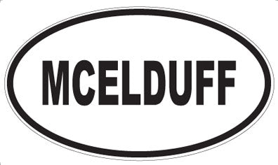 MCELDUFF - Oval Sticker