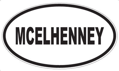 MCELHENNEY - Oval Sticker