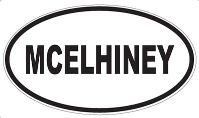MCELHINEY - Oval Sticker