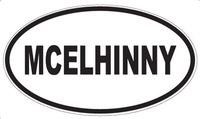 MCELHINNY - Oval Sticker