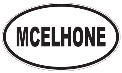 MCELHONE - Oval Sticker