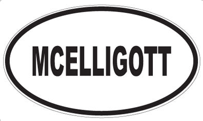 MCELLIGOTT - Oval Magnet