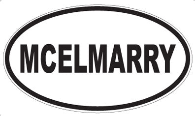MCELMARRY - Oval Sticker