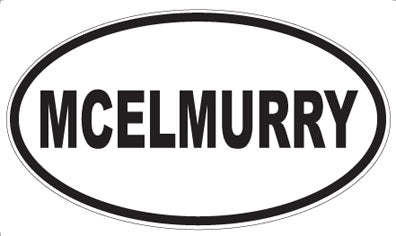 MCELMURRY - Oval Magnet