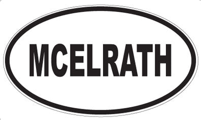MCELRATH - Oval Sticker