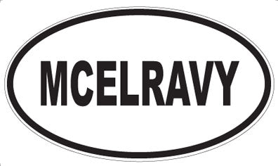 MCELRAVY - Oval Sticker
