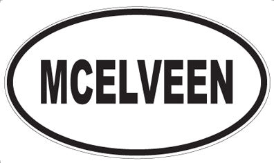 MCELVEEN - Oval Sticker