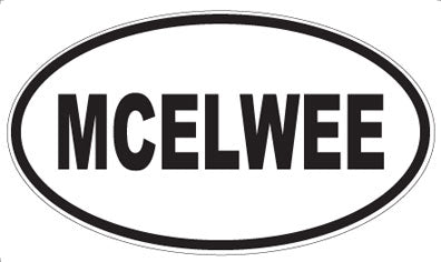 MCELWEE - Oval Sticker