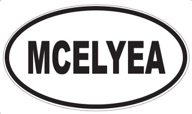 MCELYEA - Oval Magnet