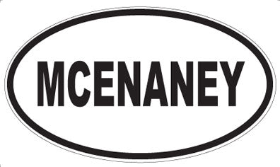 MCENANEY - Oval Magnet