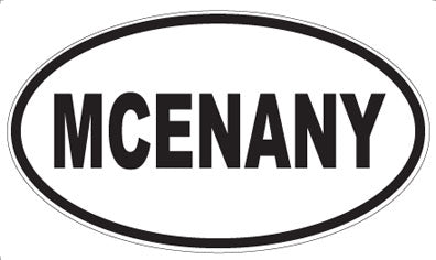 MCENANY - Oval Magnet