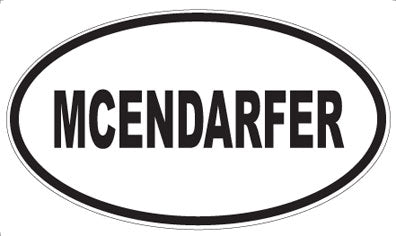 MCENDARFER - Oval Sticker